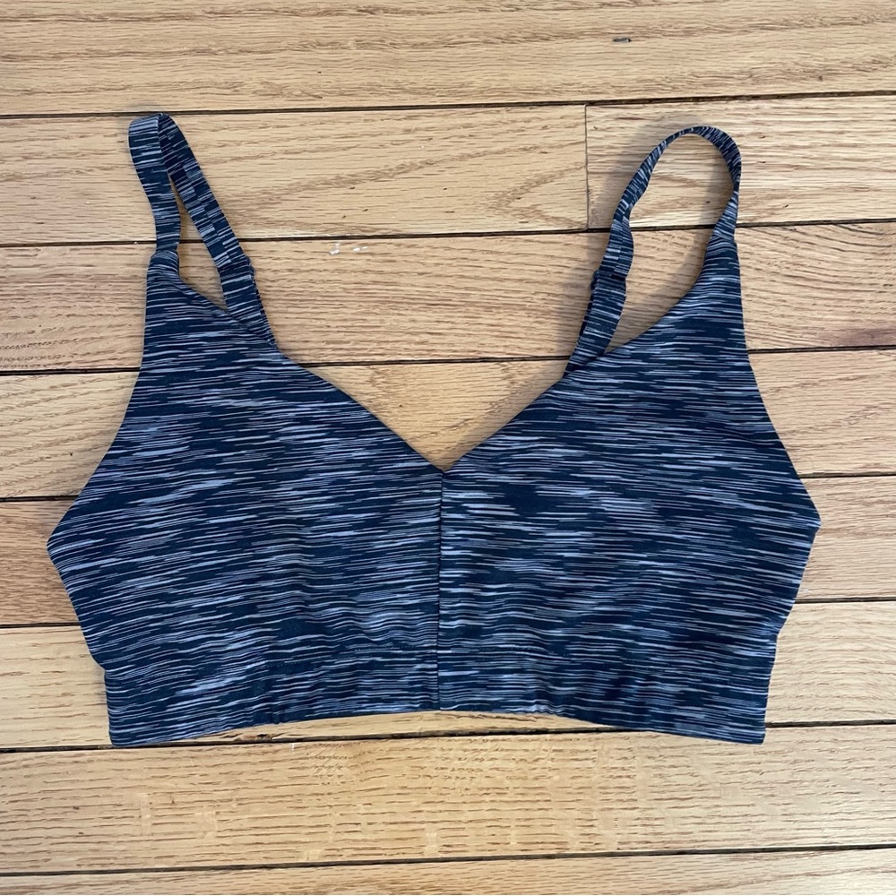 OUTDOOR VOICES Heather Blue Sports Bra Top